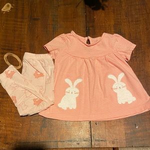 Carter’s | Pink Girl Easter Pants Shirt | 12 Mo.
